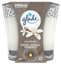 Glade Jar Candle Air Freshener, Sheer Vanilla Embrace, 3.4 oz - $6.95