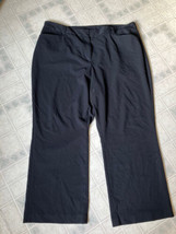 Lane Bryant Pants Black Flat Front Size 24  Plus  Wide Leg Dress Pants - $26.79