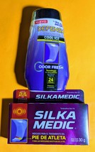 SILKA Combo Medic Gel &amp; Talcum COOL ICE † Elmina Piel de Atleta † MEX Fo... - £15.71 GBP