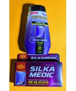 SILKA Combo Medic Gel &amp; Talcum COOL ICE † Elmina Piel de Atleta † MEX Fo... - $19.99