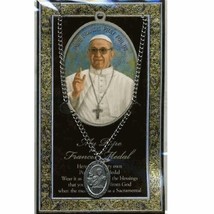 Pope Francis Necklace &amp; Prayer Card - $12.98
