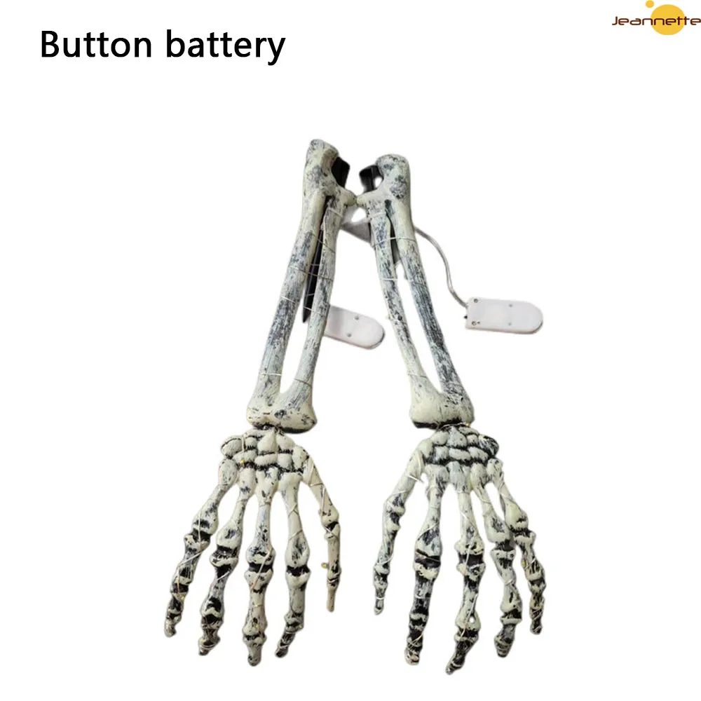 Skeleton hand ground solar lights outdoor lighted string luminous ghost hand arm stakes thumb200