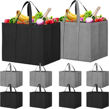 Reusable Grocery Shopping Bags 10Pk Large Foldable Tote Bags Bulk Produc... - £27.39 GBP