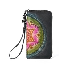 New Handmade Genuine Leather Wallets For Women Cowhide Mobile Phone Bags Women&#39;s - £40.04 GBP