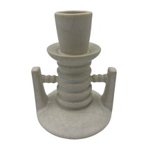 Vintage White Porcelain Candle Stick Holder Japan 4 x 3 Art Deco Design - £11.37 GBP