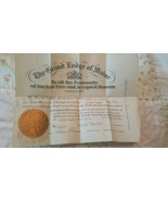 Vtg. The Grand Lodge Of Maine Greeting Certificate. - €8,53 EUR