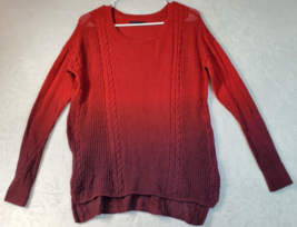 American Eagle Outfitters Sweater Womens Small Red Mesh Long Sleeve Round Neck - £10.60 GBP