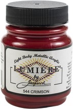 Jacquard Lumiere Metallic Acrylic Paint 2.25oz-Crimson. - $265.73 MXN
