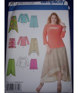 Simplicity Misses/Women’s Skirts &amp; Knit Top Size 20W-26W #1812 Uncut - £5.50 GBP
