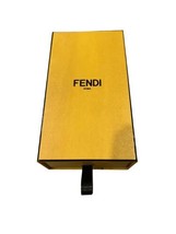 Authentic FENDI ROMA Yellow Empty Box 5.25” X 2.75” X 1.5” Sliding Draw ... - $18.69