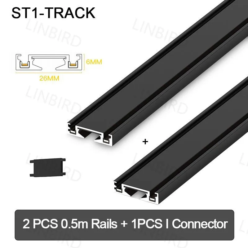 ST1 Series Ultra Thin Aluminum Magnetic Track Light 6mm No Cell Required High Ha - £132.89 GBP
