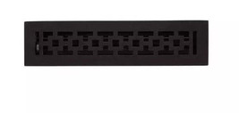 New 2-1/4&quot; x 10&quot; Black Powder Coat Durand Cast Iron Floor Register Regis... - $19.95