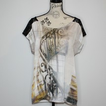 Point Zero Nicole Benisti Women&#39;s Graphic Front Top Shirt size XL - $9.49