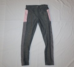 Avia Girls Leggings With Side Pockets, Gray with Pink Size XL 14-16 Youth Kids - £5.98 GBP