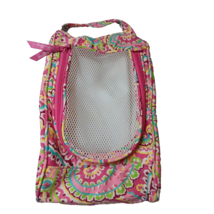 Vera Bradley Pink  Green Capri Melon Travel / Tennis Shoe Bag 14&quot; x 8&quot; - £11.90 GBP