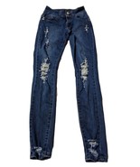 Ling Collection Women&#39;s Stylish Sexy Stretch Skinny Blue Jeans Size 1/2 ... - £17.65 GBP