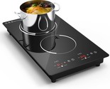 Double Induction Cooktop 2 Burners 12 Inch Portable Countertop Burner An... - $256.99
