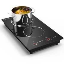 Double Induction Cooktop 2 Burners 12 Inch Portable Countertop Burner And Built- - $256.99