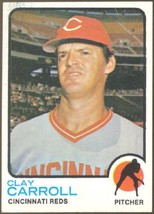 Cincinnati Reds Clay Carroll 1973 Topps Baseball Card #195 vg - £0.37 GBP