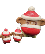 Sock Monkey Cracker Barrel Cookie Jar Canister  Salt/Pepper Candy bowl - $19.95