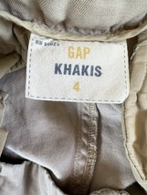 Gap Khaki Shorts Size 4 Cotton/Linen Blend Mid Rise Mom Bottom Zip Walki... - $4.75