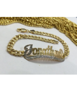Personalized 14K gold overly any Name id Bracelet 6&quot; ,7&quot;, 7 1/2&quot;,8&quot; /quban - $513.87 MXN