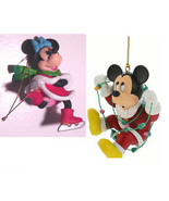 DISNEY MICKEY MOUSE &amp; MINNIE MOUSE  Vintage Collectible Christmas Tree O... - £39.84 GBP
