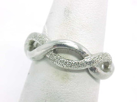 Open Work Sterling Silver Vintage Band Style Ring   Size 5 - £33.02 GBP