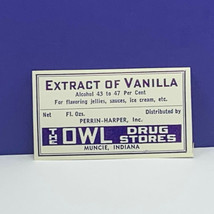 Drug store pharmacy ephemera label advertising Owl Muncie Indiana IN Van... - £9.26 GBP