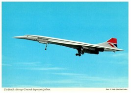 British Airways Concorde Supersonic Jetliner Airplane Postcard  - £5.41 GBP