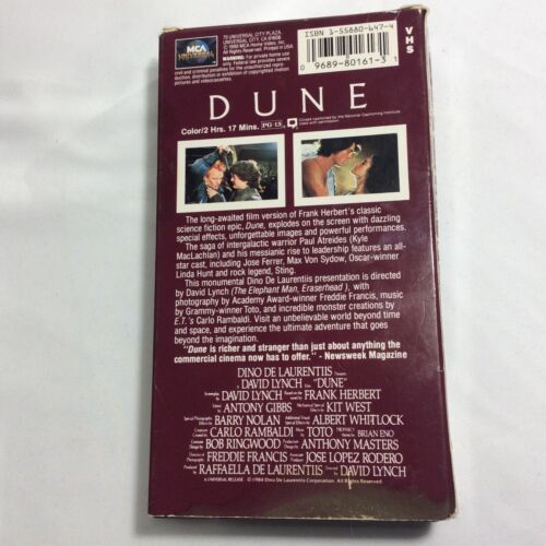 Dune (VHS, 1990) Original Movie - $6.31