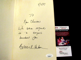 BOWIE K. KUHN 5TH ML COMMISSIONER SIGNED AUTO 1987 HARDBALL 1ST EDITION ... - $197.99