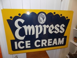 Vintage 1973 Empress Ice Cream Aluminum Sign - $222.75