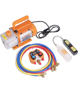 4-In-1 Combo with 3CFM Vacuum Pump, Digital Manifold Gauge, WJL-6000 Lea... - $316.78