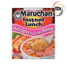 12x Cups Maruchan Instant Lunch Hot &amp; Spicy Shrimp Ramen Noodles Soup | 2.25oz | - £17.67 GBP