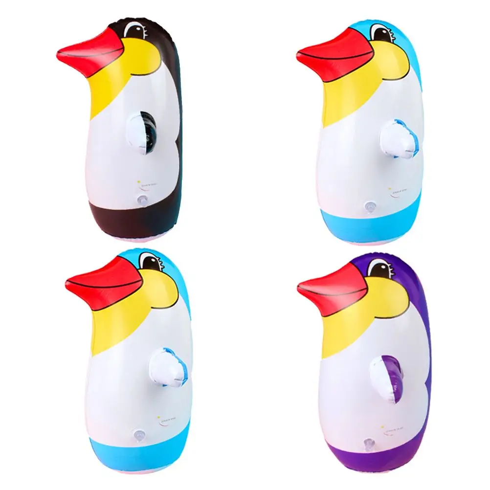 4pcs 35cm PVC Inflatable Penguin Tumbler Animal Statue Beach Swimming Pool Party - £16.13 GBP