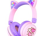 iClever Kids Bluetooth Headphones, Light Up Cat Ear, Safe Volume 74/85dB... - $54.99