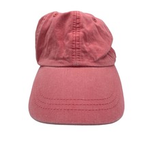 Adams Fashion Hat Cap Pink Leather Cotton Canvas Adjustable Womens - £11.85 GBP