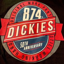 Dickies T-Shirt Mens XL 874 50th Anniversary Commemorative Graphic Black - $16.33