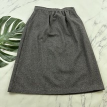 Womens Vintage 80s Tweed Pencil Skirt Size S Gray Wool Blend Pockets Aca... - $27.71