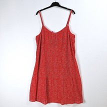 Very Pleated Mini Dress Red Spot Size UK 18 NEW - $9.90