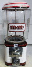 Acorn Nickel Round Gumball Dispenser M&amp;M&#39;s Theme Circa 1950&#39;s - £307.61 GBP