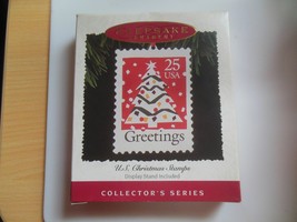 HALLMARK Keepsake Ornament U.S. Christmas Stamps  &quot;Greetings&quot; W/Display ... - $44.55