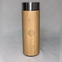 Weight Watcher Bamboo Tumbler Double Mounted Stainless Steel Hot Cold Coffee Tea - £17.40 GBP