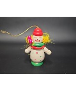 Vintage Hand Painted Wooden Clown Balloons Yellow Hair Christmas Ornamen... - $27.45 CAD