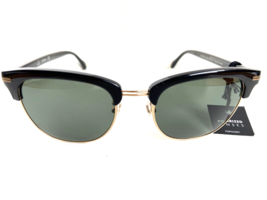 New Polarized Dunhill SDH013 700Z Gold/Black/Green Clubmaster Men&#39;s Sunglasses - £149.71 GBP