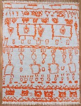 8x10 Grey-Orange Moroccan Handmade Turkish Oushak Area Rug, Free Shipping - £1,032.91 GBP