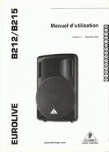 User Owners MANUAL Behringer Eurolive B212/B215 Speakers Directions 15 L... - $462.27 MXN