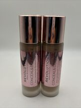 2 pack REVOLUTION MAKEUP Conceal &amp; Define Full Coverage Foundation (F8) - $21.75