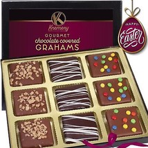 Kremery Easter Dark Milk Chocolate Covered Graham Crackers Cookies Gift ... - £39.96 GBP